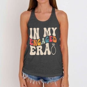 Funny Engagement Fiance In My Engaged Era Bachelorette Party Women's Knotted Racerback Tank