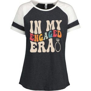 Funny Engagement Fiance In My Engaged Era Bachelorette Party Enza Ladies Jersey Colorblock Tee