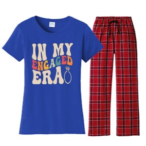 Funny Engagement Fiance In My Engaged Era Bachelorette Party Women's Flannel Pajama Set