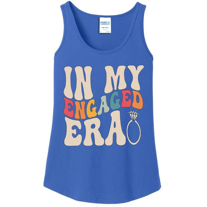 Funny Engagement Fiance In My Engaged Era Bachelorette Party Ladies Essential Tank