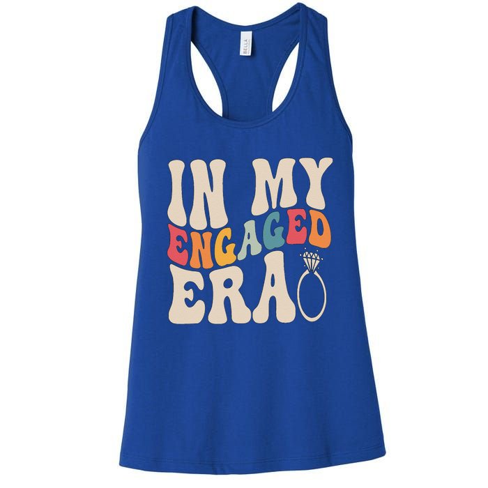 Funny Engagement Fiance In My Engaged Era Bachelorette Party Women's Racerback Tank