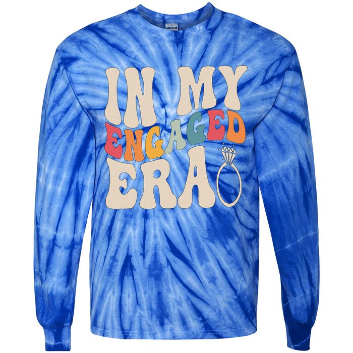 Funny Engagement Fiance In My Engaged Era Bachelorette Party Tie-Dye Long Sleeve Shirt