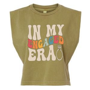 Funny Engagement Fiance In My Engaged Era Bachelorette Party Garment-Dyed Women's Muscle Tee