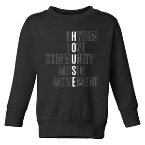 For EDM Fan Raver House Rhythm Love Music Toddler Sweatshirt