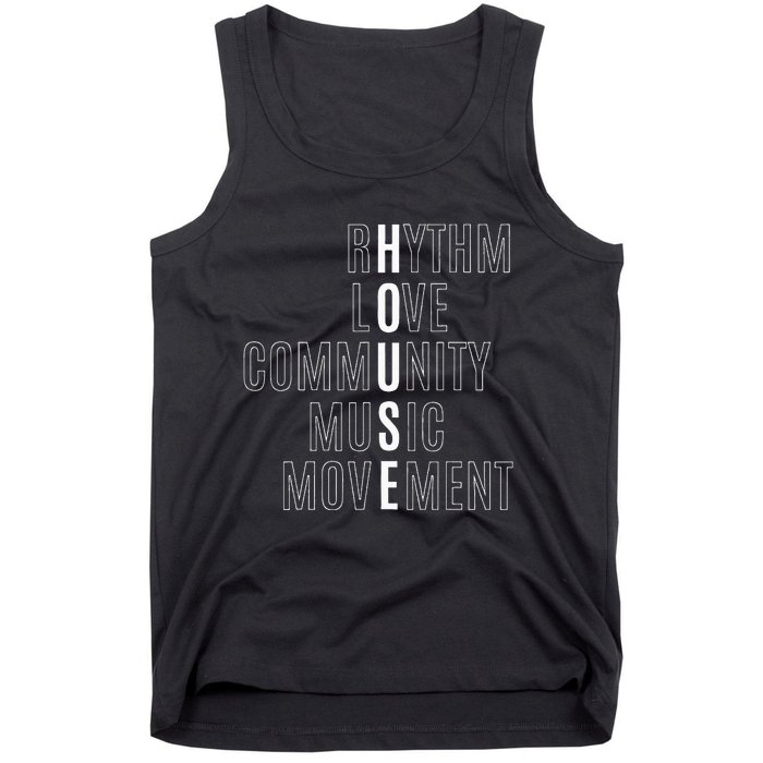 For EDM Fan Raver House Rhythm Love Music Tank Top