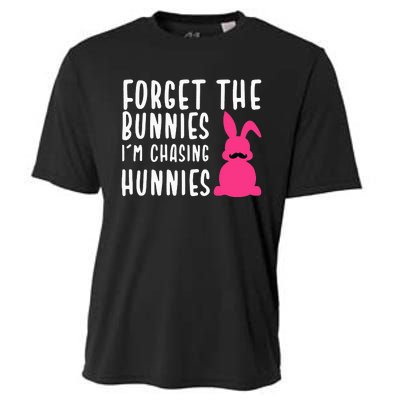 Funny Easter Forget The Bunnies I'm Chasing Hunnies Cooling Performance Crew T-Shirt