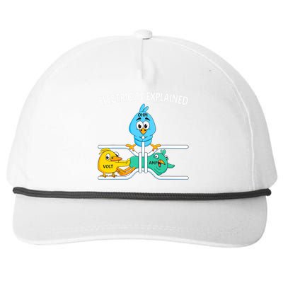 Funny Electrician For Electricity Engineer Nerd Snapback Five-Panel Rope Hat