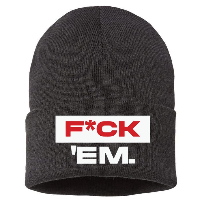 Fuck Em Sustainable Knit Beanie