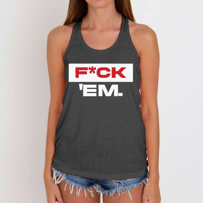 Fuck Em Women's Knotted Racerback Tank