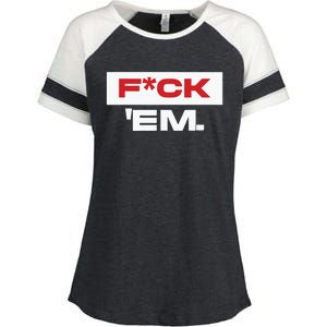 Fuck Em Enza Ladies Jersey Colorblock Tee