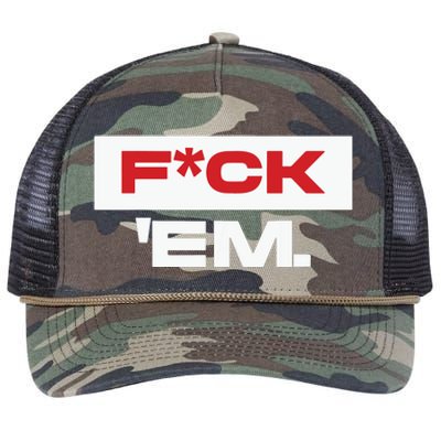 Fuck Em Retro Rope Trucker Hat Cap