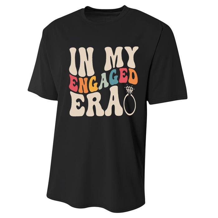 Funny Engagement Fiance In My Engaged Era Bachelorette Party Performance Sprint T-Shirt