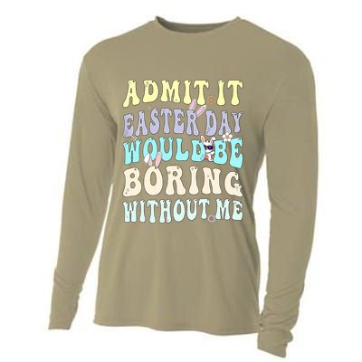 Funny Easter For Easter Bunny For Women Easter Cooling Performance Long Sleeve Crew