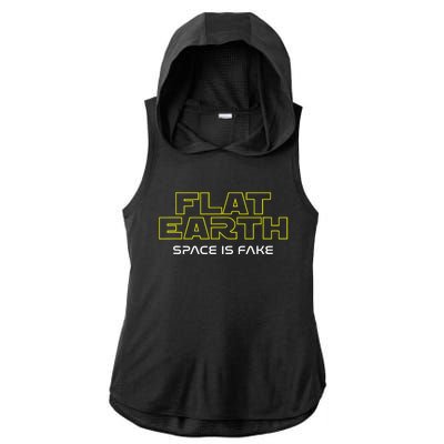 Flat Earth Ladies PosiCharge Tri-Blend Wicking Draft Hoodie Tank