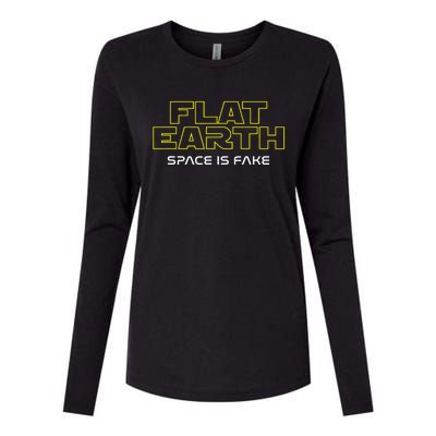 Flat Earth Womens Cotton Relaxed Long Sleeve T-Shirt