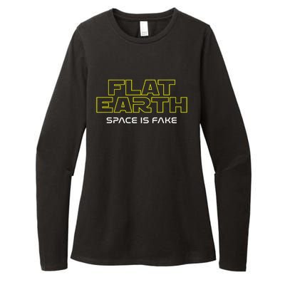 Flat Earth Womens CVC Long Sleeve Shirt