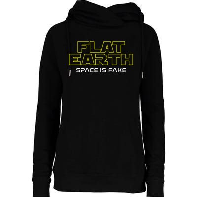 Flat Earth Womens Funnel Neck Pullover Hood