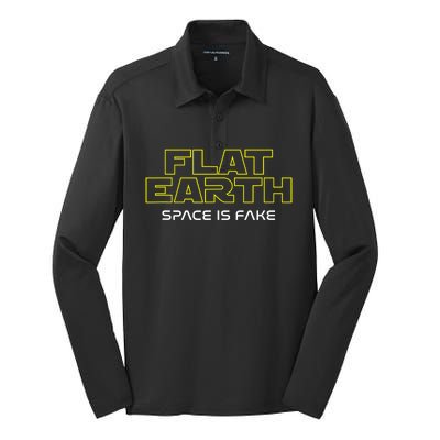 Flat Earth Silk Touch Performance Long Sleeve Polo