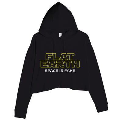 Flat Earth Crop Fleece Hoodie