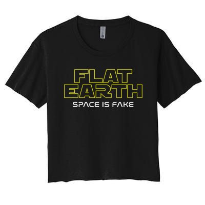 Flat Earth Women's Crop Top Tee