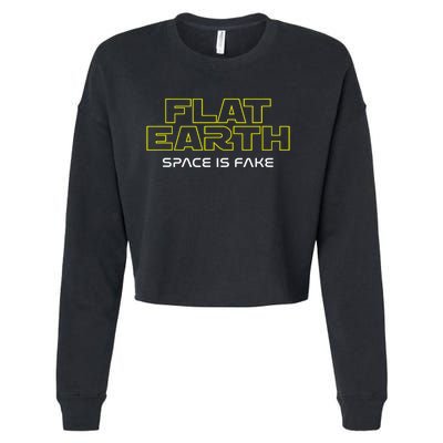 Flat Earth Cropped Pullover Crew