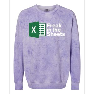 Funny Excel Freak In The Sheets Colorblast Crewneck Sweatshirt