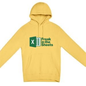 Funny Excel Freak In The Sheets Premium Pullover Hoodie