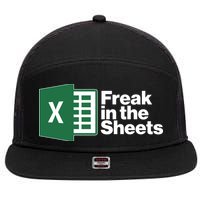 Funny Excel Freak In The Sheets 7 Panel Mesh Trucker Snapback Hat
