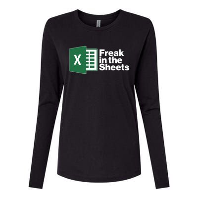 Funny Excel Freak In The Sheets Womens Cotton Relaxed Long Sleeve T-Shirt