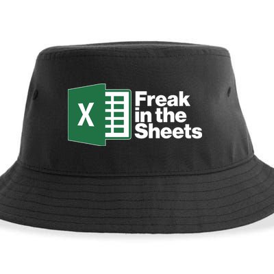 Funny Excel Freak In The Sheets Sustainable Bucket Hat