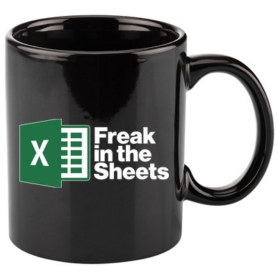 Funny Excel Freak In The Sheets 11oz C Handle Ceramic Mug
