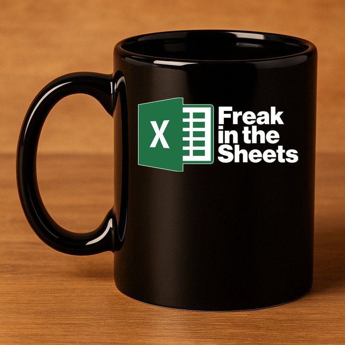 Funny Excel Freak In The Sheets 11oz C Handle Ceramic Mug