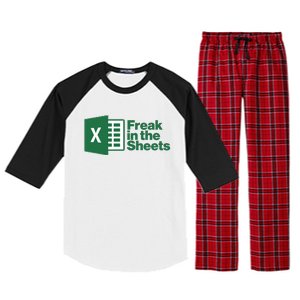 Funny Excel Freak In The Sheets Raglan Sleeve Pajama Set