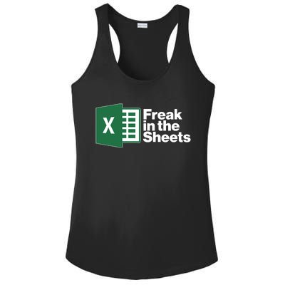 Funny Excel Freak In The Sheets Ladies PosiCharge Competitor Racerback Tank