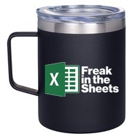 Funny Excel Freak In The Sheets 12oz Stainless Steel Coffee Mug