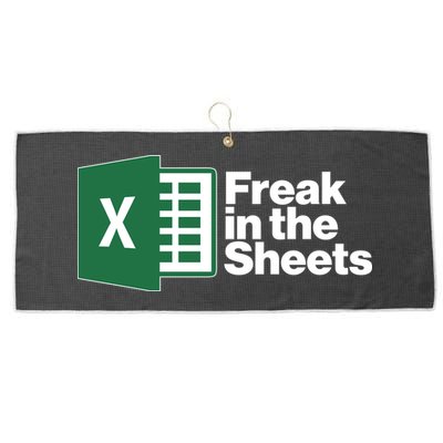 Funny Excel Freak In The Sheets Large Microfiber Waffle Golf Towel