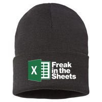 Funny Excel Freak In The Sheets Sustainable Knit Beanie
