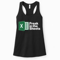 Funny Excel Freak In The Sheets Womens Tank Top