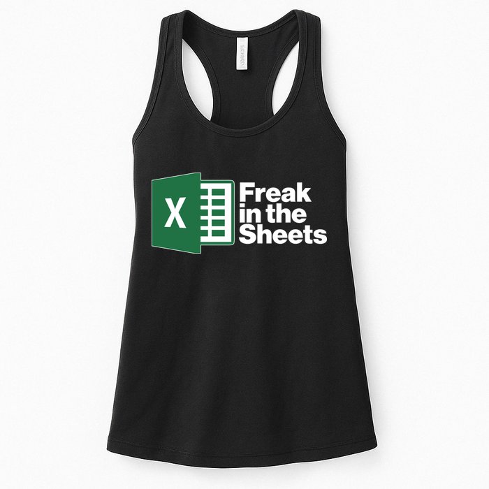 Funny Excel Freak In The Sheets Womens Tank Top