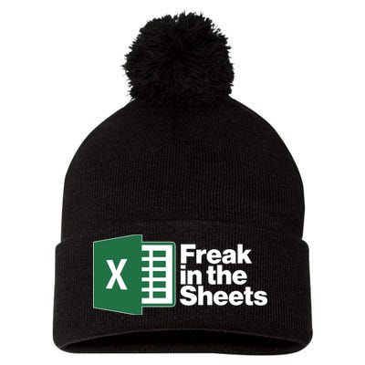 Funny Excel Freak In The Sheets Pom Pom 12in Knit Beanie