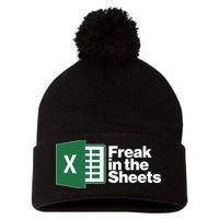 Funny Excel Freak In The Sheets Pom Pom 12in Knit Beanie