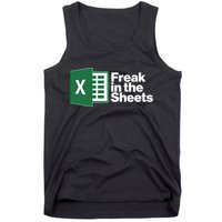 Funny Excel Freak In The Sheets Tank Top