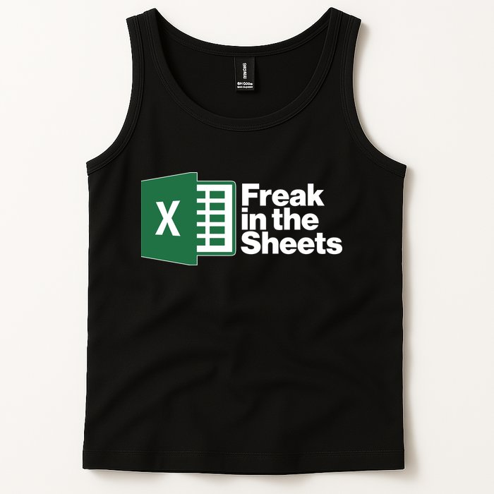 Funny Excel Freak In The Sheets Tank Top