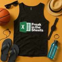 Funny Excel Freak In The Sheets Tank Top
