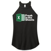 Funny Excel Freak In The Sheets Women's Perfect Tri Rocker Tank