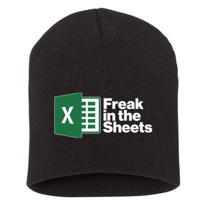 Funny Excel Freak In The Sheets Short Acrylic Beanie