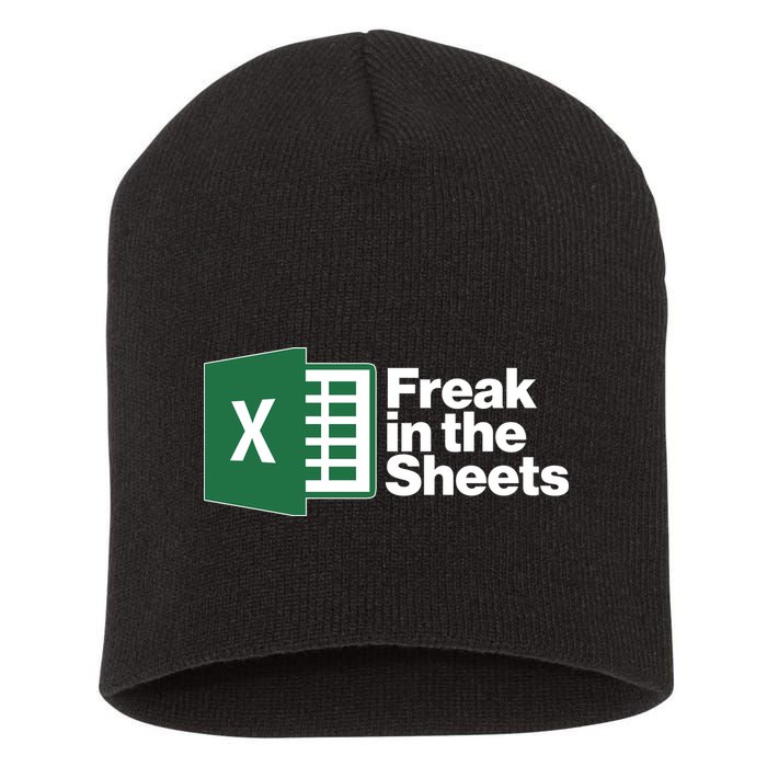 Funny Excel Freak In The Sheets Short Acrylic Beanie