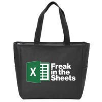 Funny Excel Freak In The Sheets Zip Tote Bag