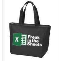 Funny Excel Freak In The Sheets Zip Tote Bag
