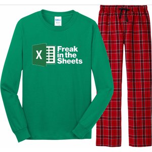 Funny Excel Freak In The Sheets Long Sleeve Pajama Set